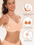 Nude seamless bralette with wide straps and smooth full-coverage cups