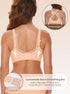Nude convertible back bralette with cross straps and adjustable fit