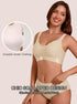 Nude seamless push-up bra with scalloped trim edges