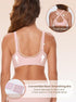 Pink seamless bralette back view with cross straps and convertible bra fit