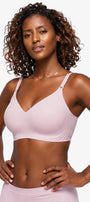 Jelly Bras for Women No Underwire Full Coverage Push Up Bra Wireless Seamless Bra Comfortable Tshirt Bralettes Pink