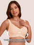 Skin-tone jelly-style push-up bra with contoured cups and scalloped neckline