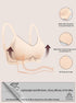 Skin-tone t-shirt bra side view with contoured 3D push-up cups and seamless edges
