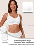 White T-shirt bra with adjustable straps and smooth full-coverage cups